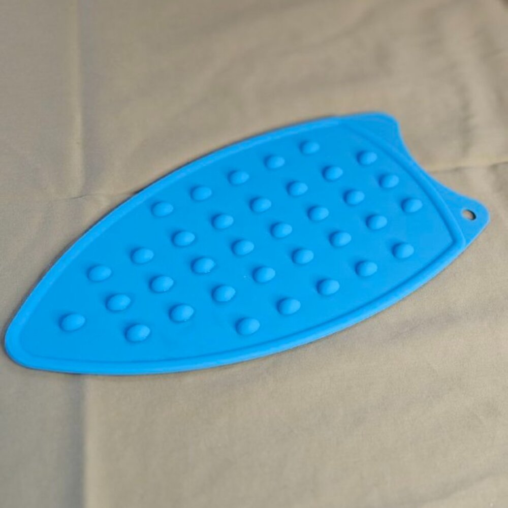 Silicone‎ Iron Rest Pad, Iron Hot Rest Pad, Anti-slip Heat Resistant Mat - Blue